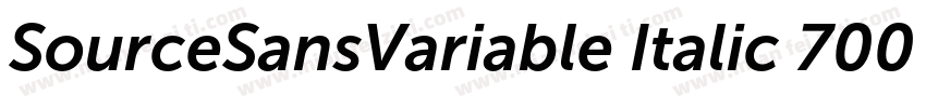 SourceSansVariable Italic 700 字体转换